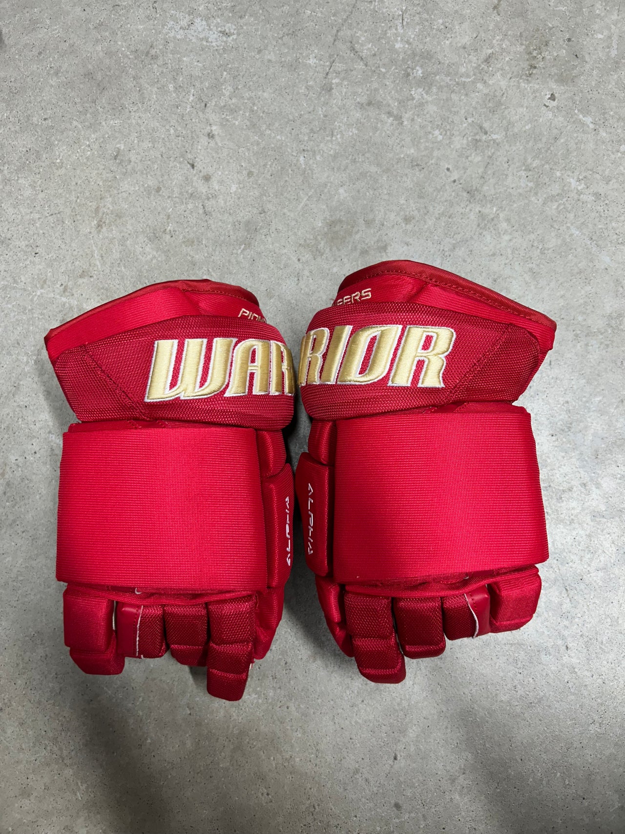 13” Warrior Alpha DX Pro Hockey Gloves (New) Denver Pioneers NCAA Prostock