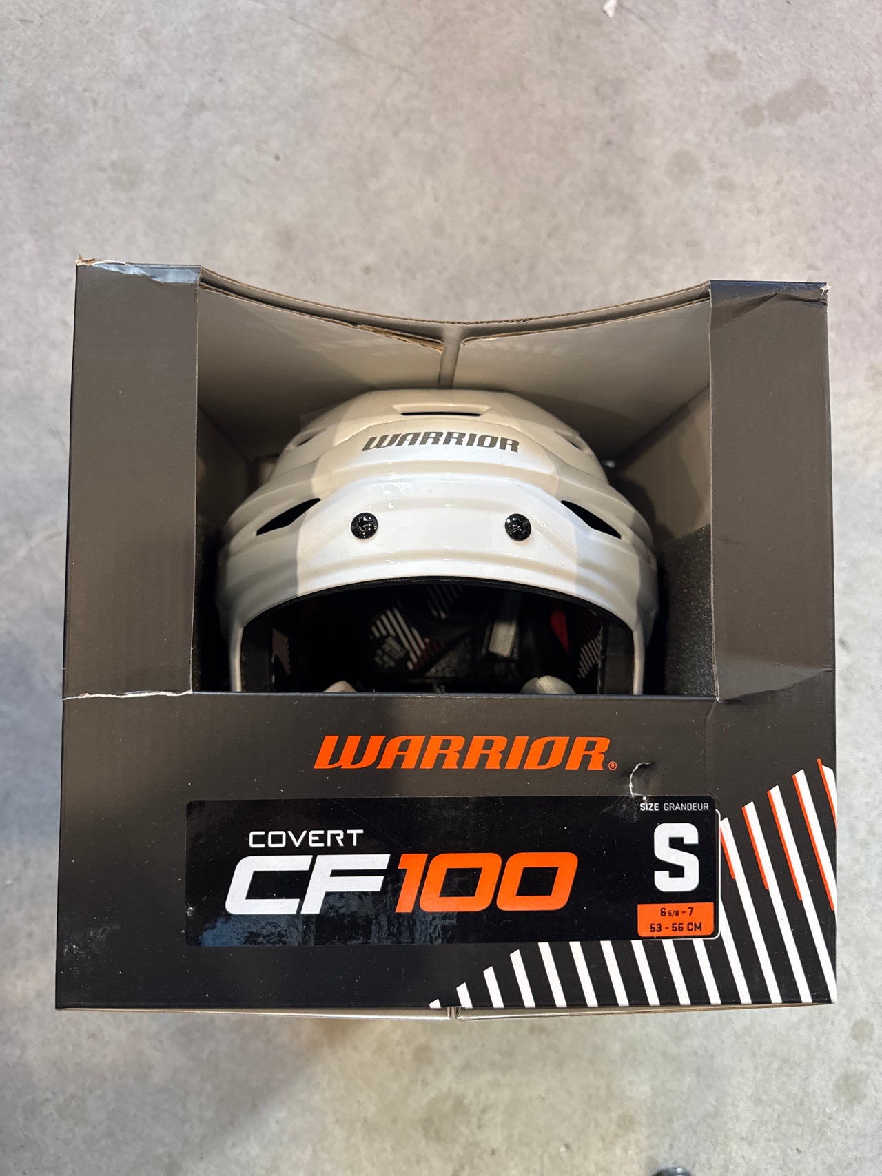 Small Warrior Covert CF100 White Toronto Maple Leafs Helmet New