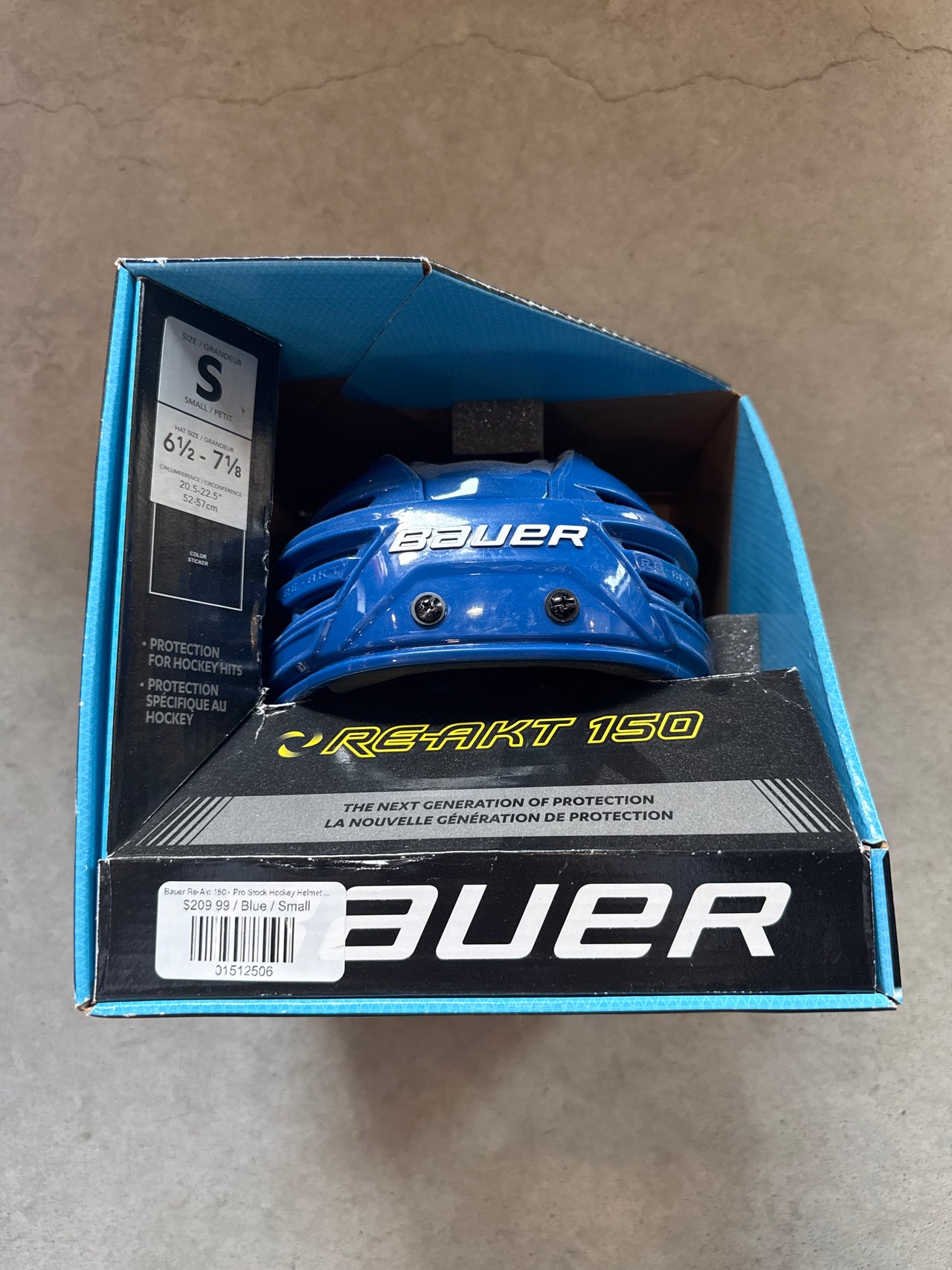 Small Bauer RE-AKT 150 Blue Montreal Canadiens Helmet New