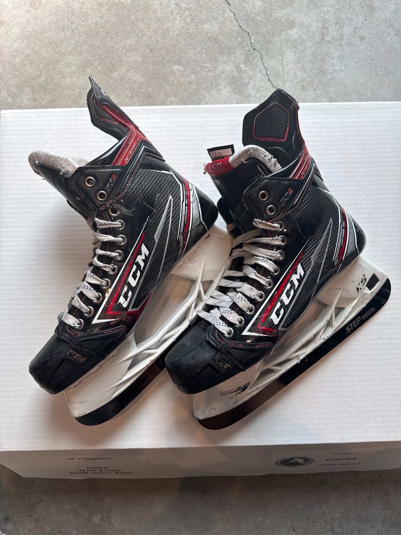 CCM FT2 Pro Skate Used Size 9.5 Regular Width AHL Pro Stock
