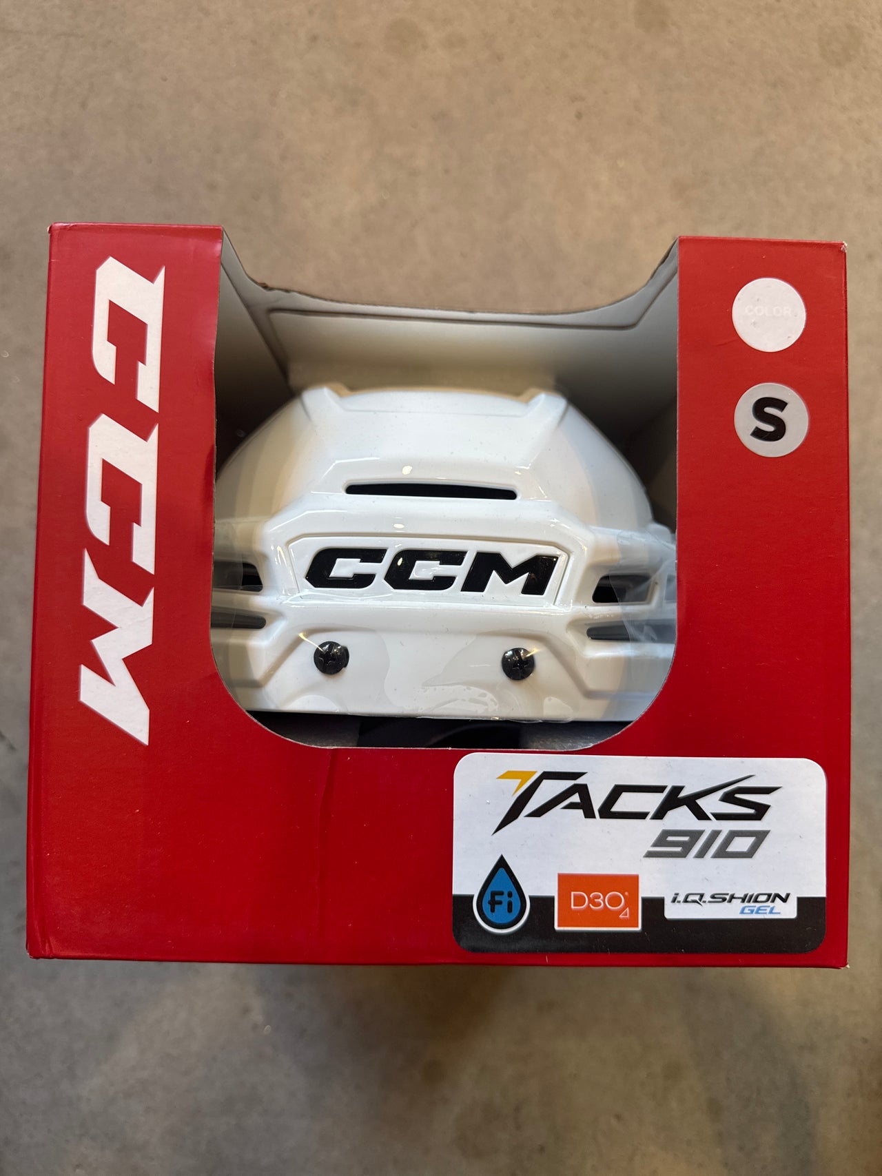 Small CCM Tacks 910 White Winnipeg Jets Helmet New