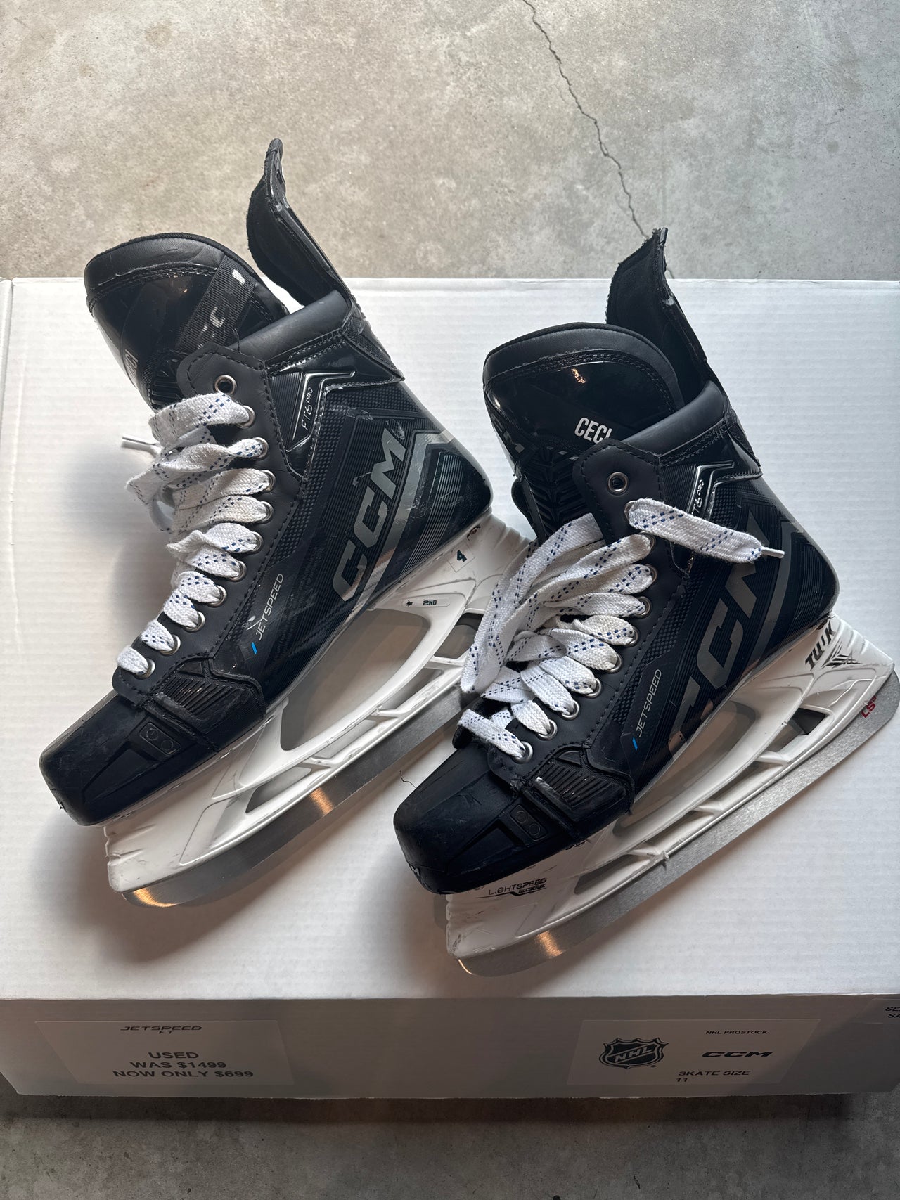 CCM FT6 Pro Skate Used Size 11 Regular Width Cody Ceci NHL Pro Stock