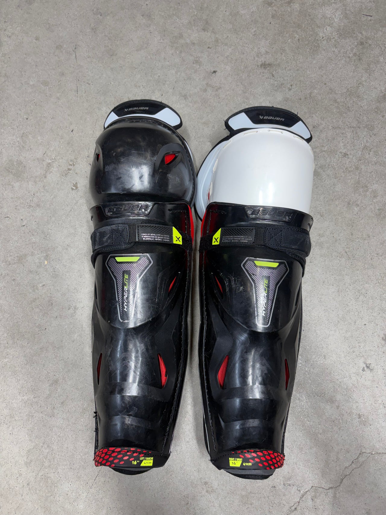 16” Senior Bauer Vapor Hyperlite Shin Guards (Used) Pro Stock