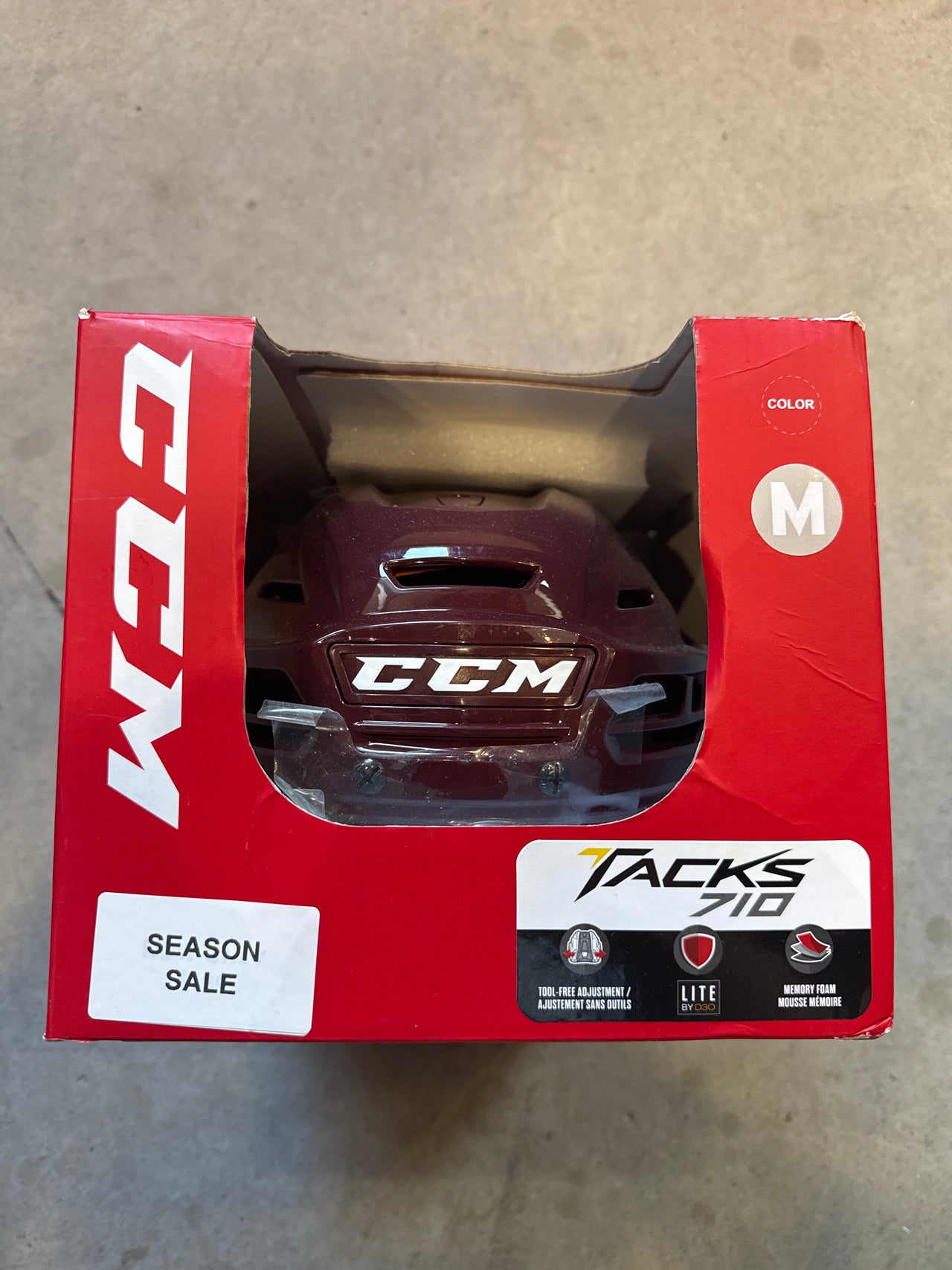Medium CCM Tacks 710 Maroon Arizona Coyotes Helmet New