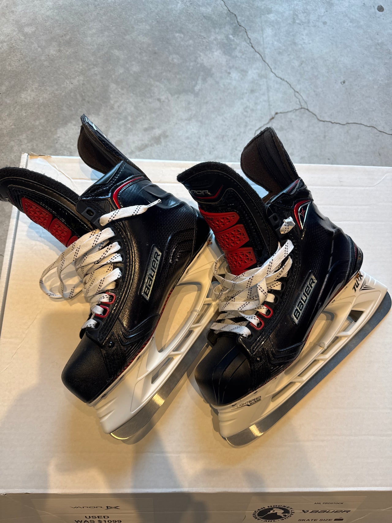Bauer Vapor 1X Skate Size 7 Used Regular Width AHL Pro Stock