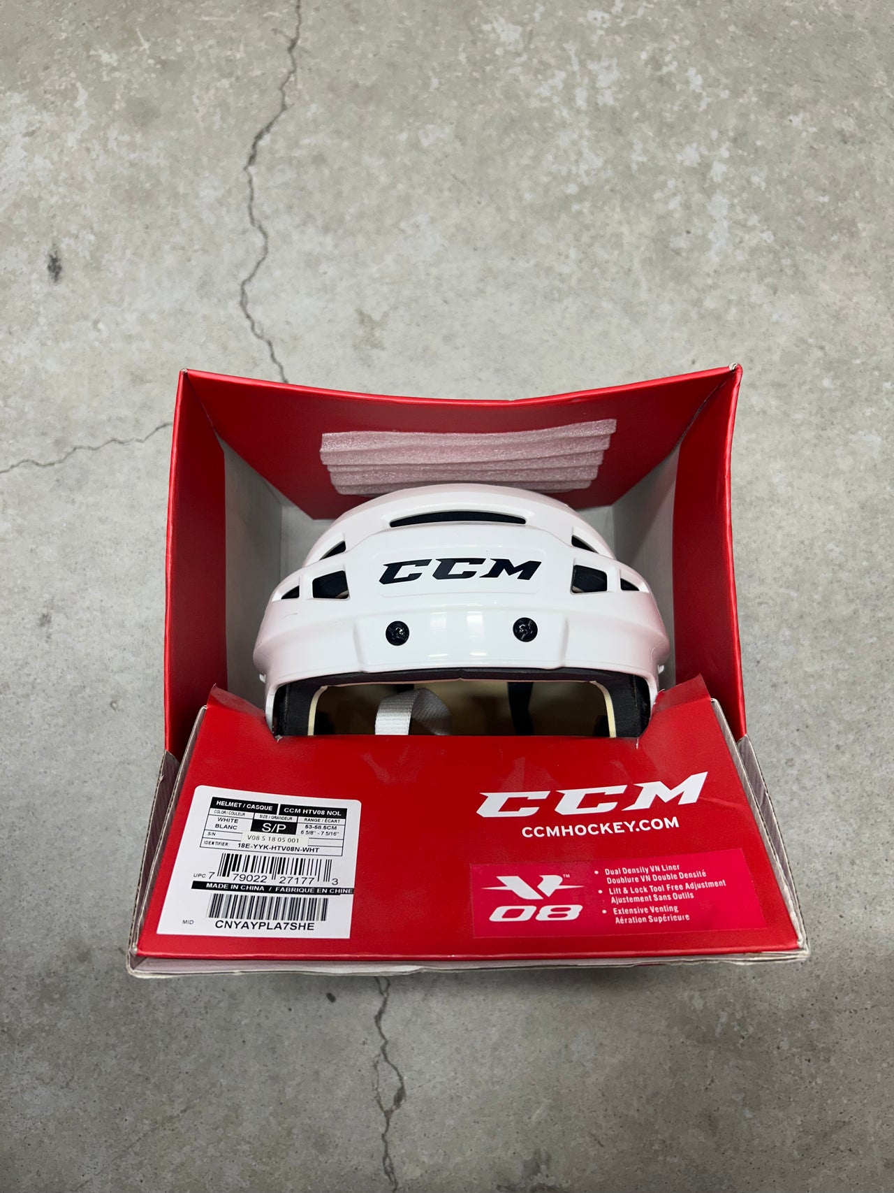 Small CCM V08 Seattle KrakenPro Stock Helmet (New)