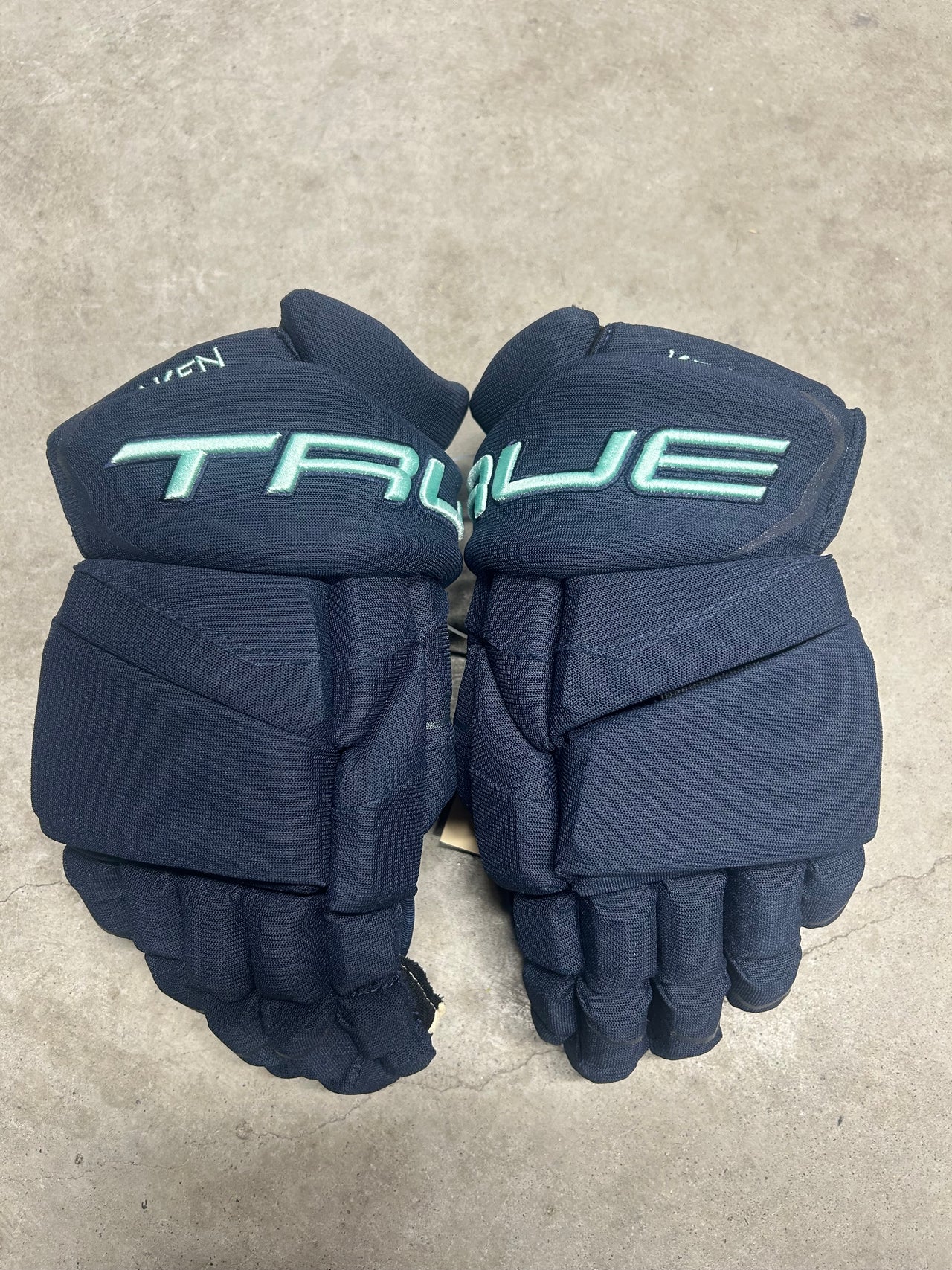 14” True Catalyst 9X Pro Stock Hockey Gloves Seattle Kraken  (New)