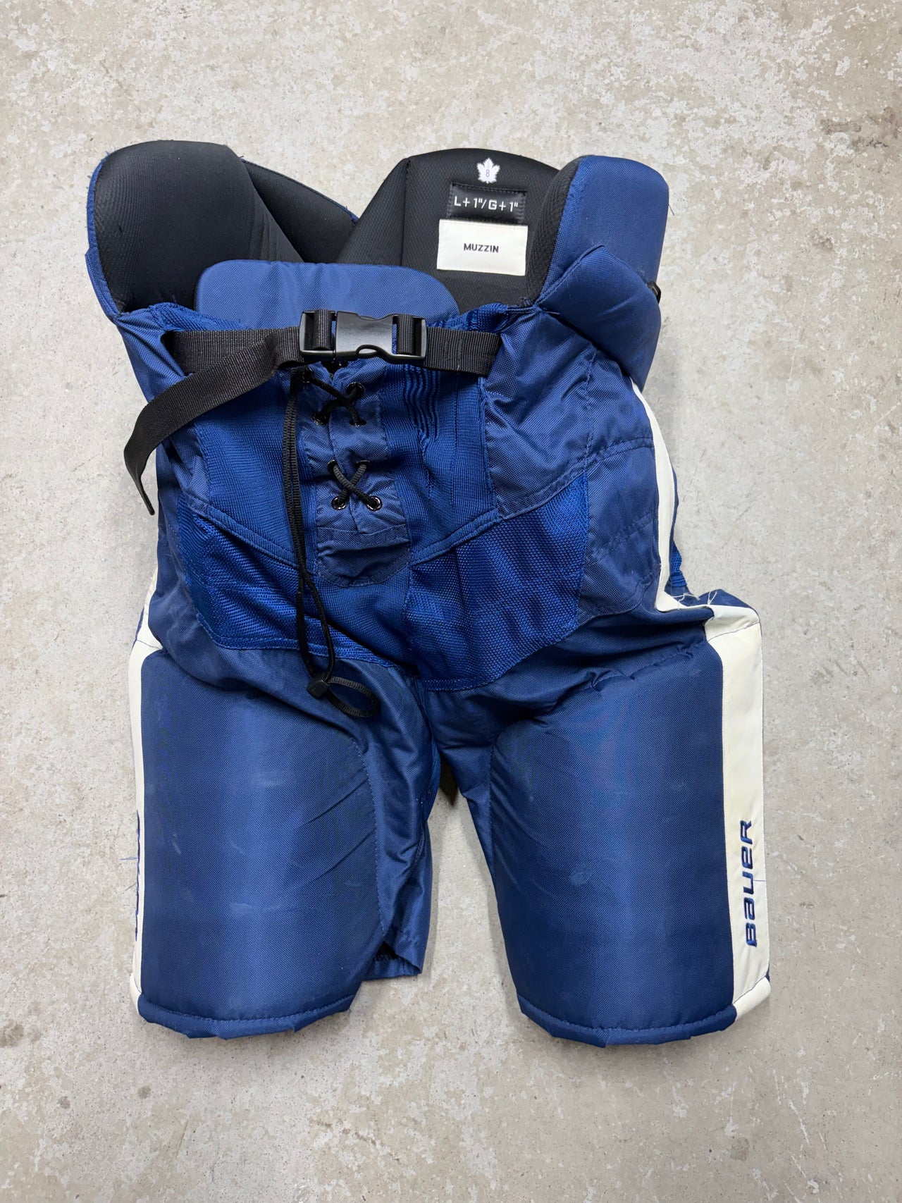 SR Large+1β / G+1β Bauer Nexus Pro Lite Hockey Pants (Used) TORONTO MAPLE LEAFS Pro Stock