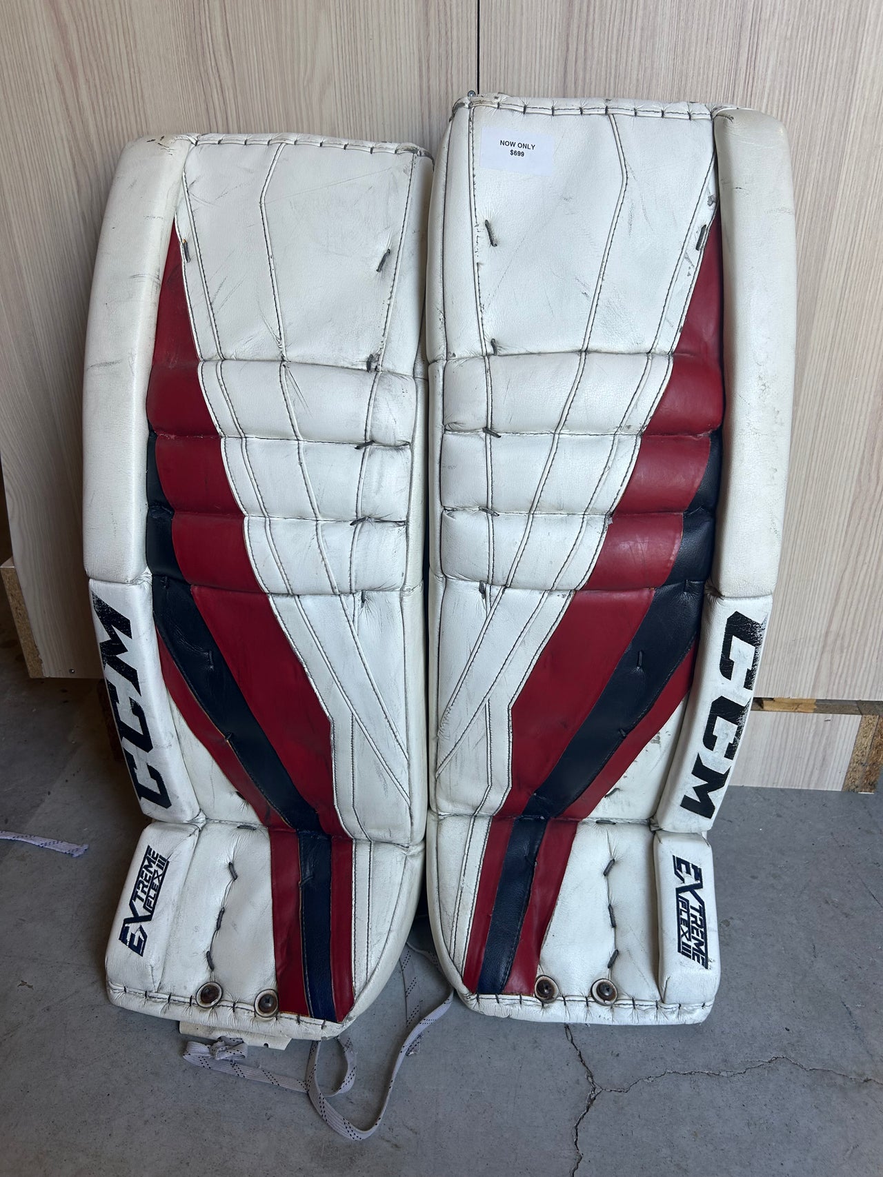 USED CCM EFLEX 3 Pro Stock Goalie Pads 33”