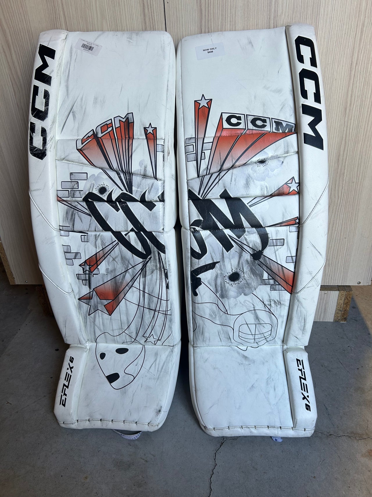 USED CCM EFLEX 6 Goalie Pads 35”