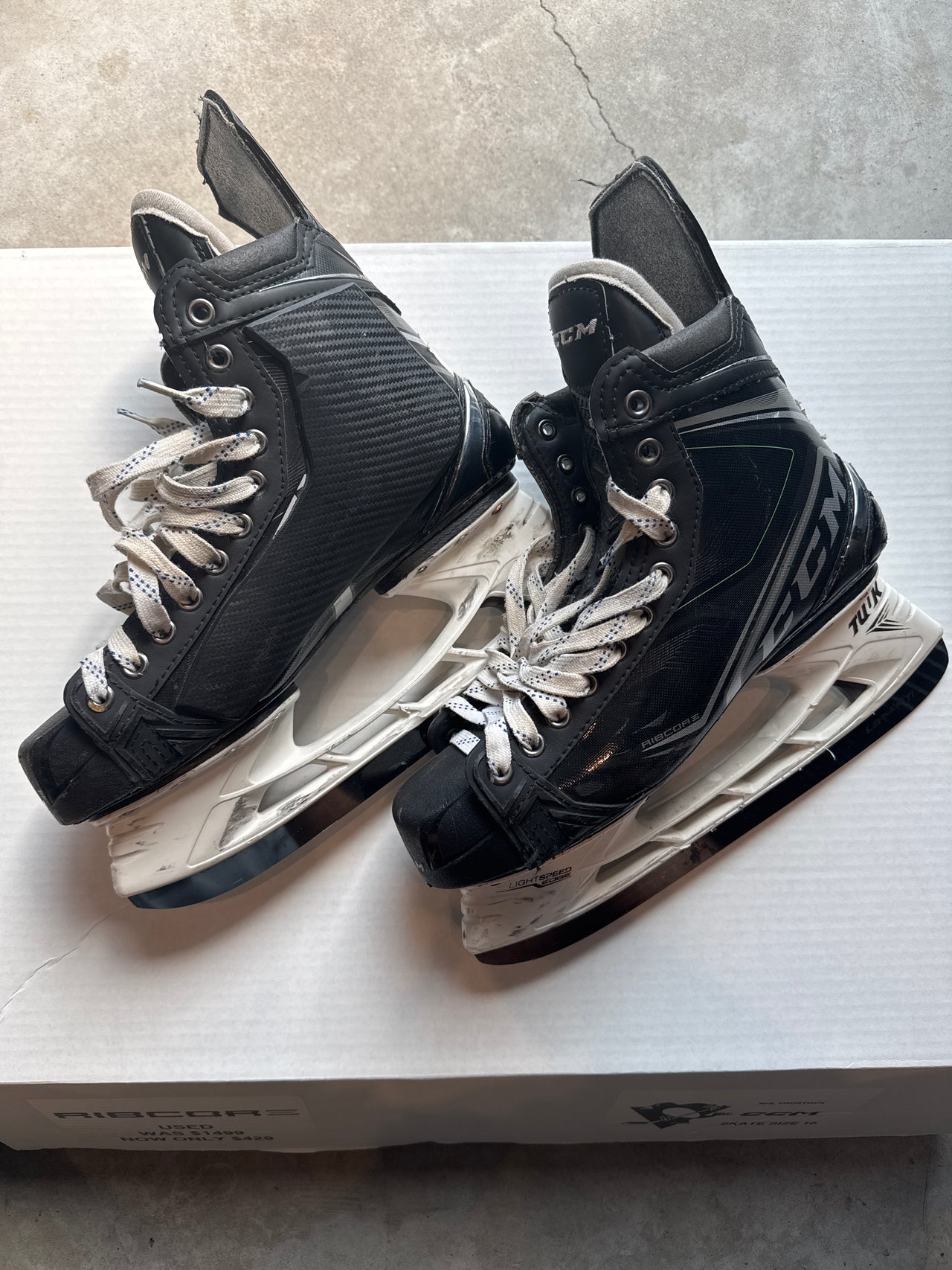 CCM Ribcore Pro Skate Used Size 10 Regular Width NHL Pro Stock