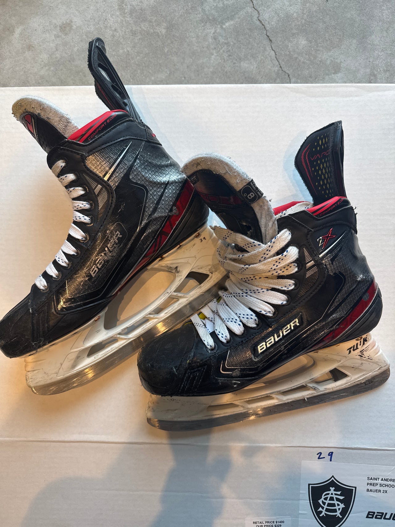 Bauer Vapor 2X Skate Size 8 New Regular Width Pro Stock