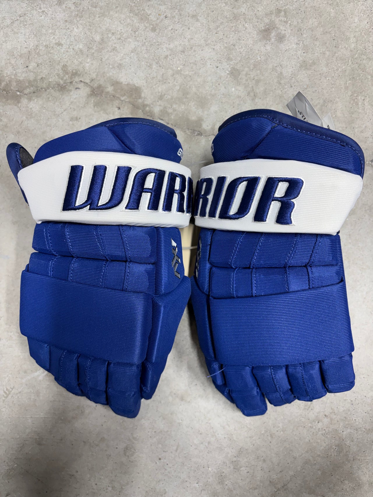 13.5” Warrior AX1 Pro Custom Hockey Gloves New NHL Toronto Maple Leafs