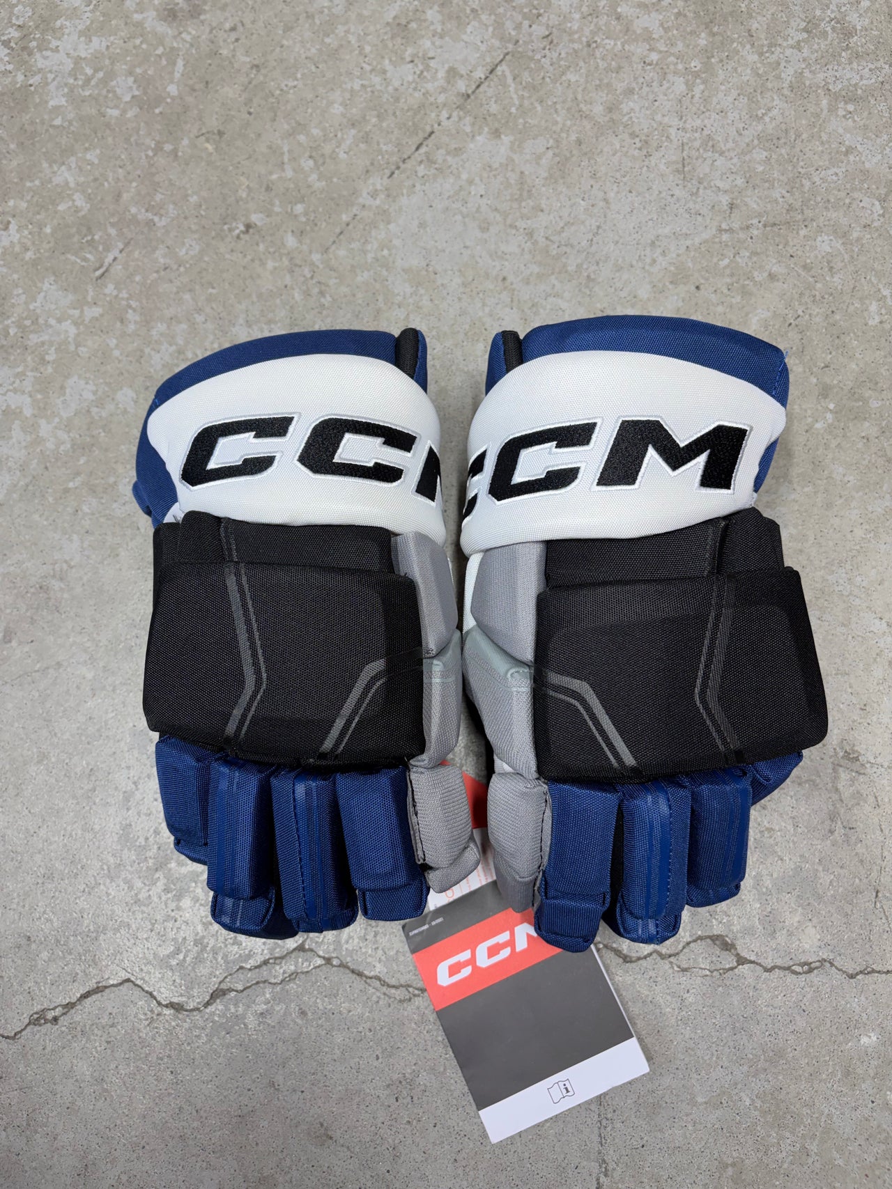 15” CCM HGQL Tampa Bay Lightning Pro Stock Hockey Gloves (New)