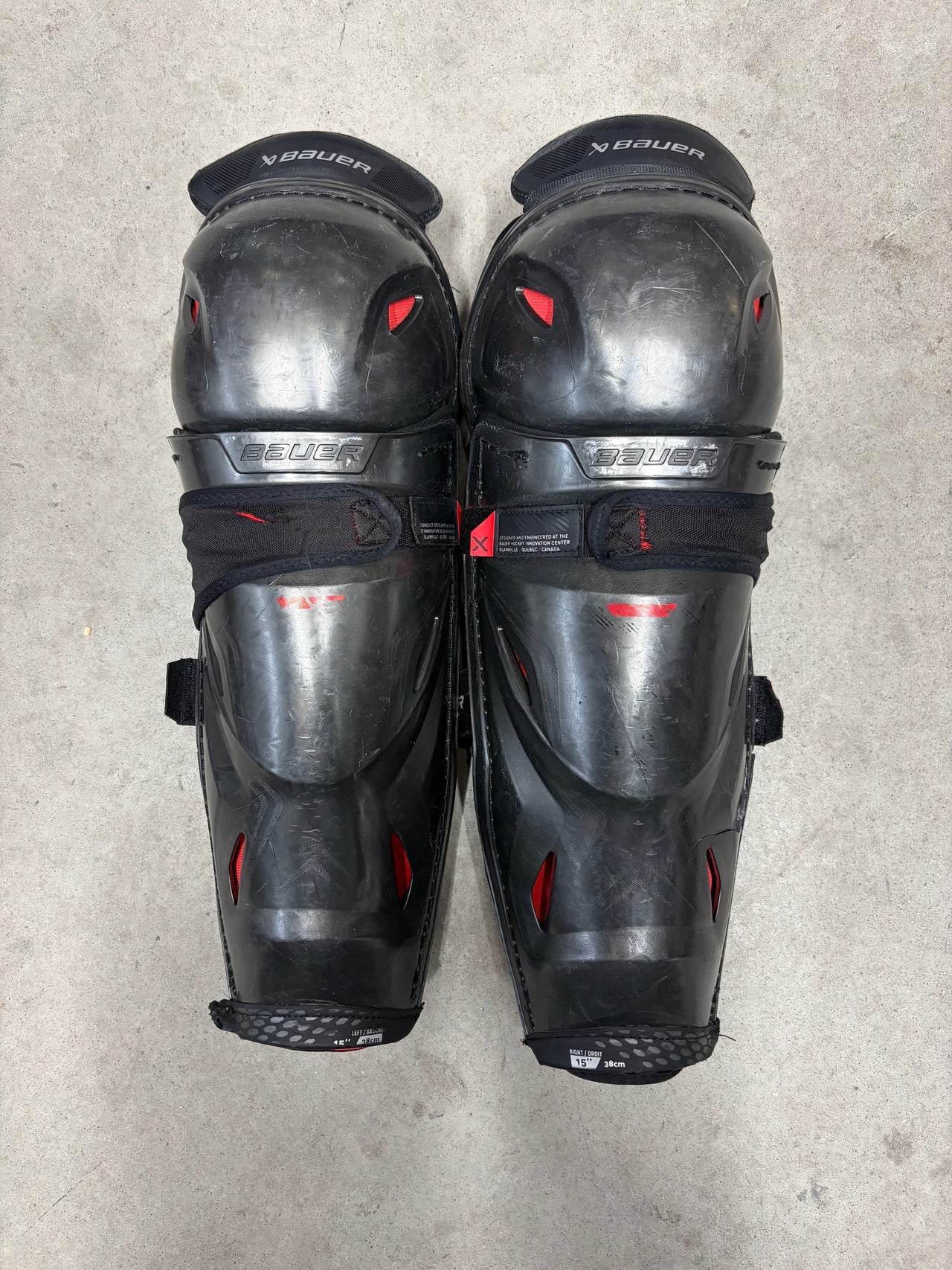 15” Senior Bauer Vapor 3XPro Shin Guards (Used) Pro Stock