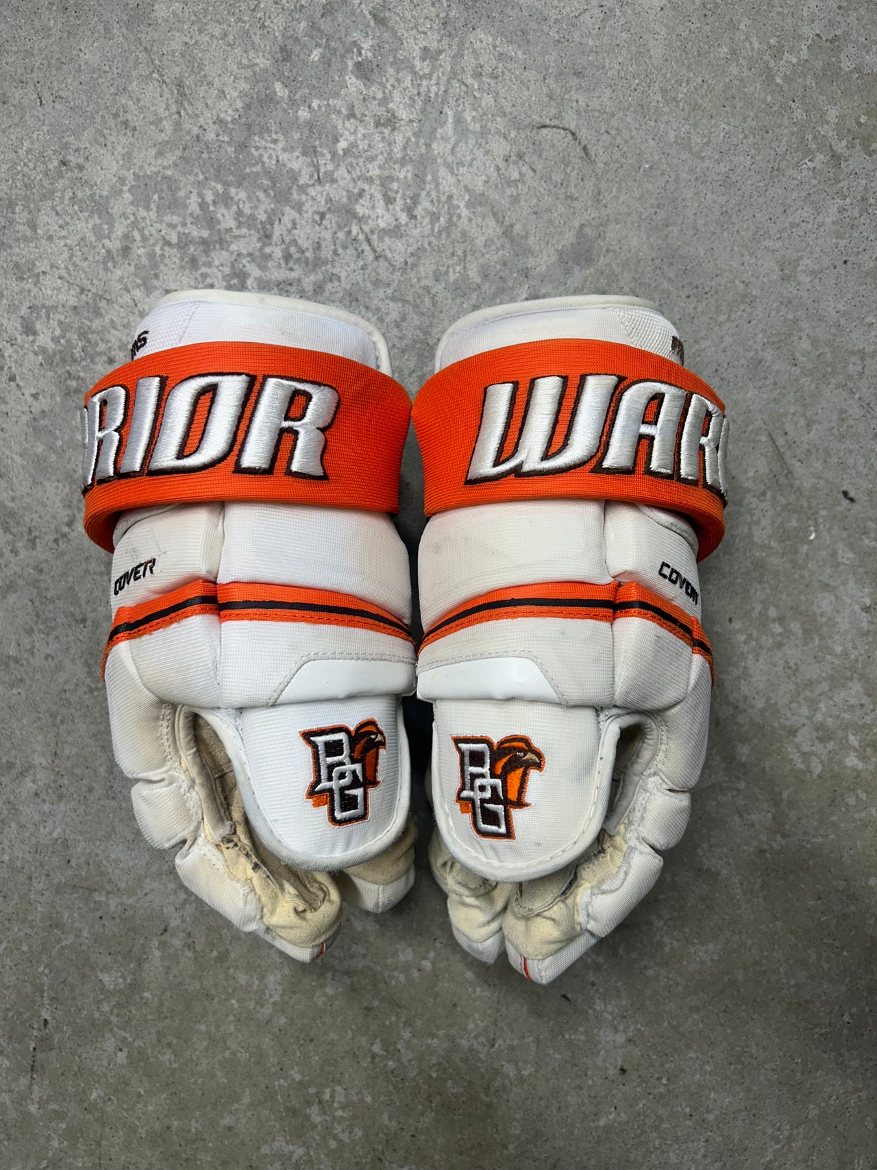 14โ Warrior Covert Pro QRE Hockey Gloves (Used) NCAA Pro Stock