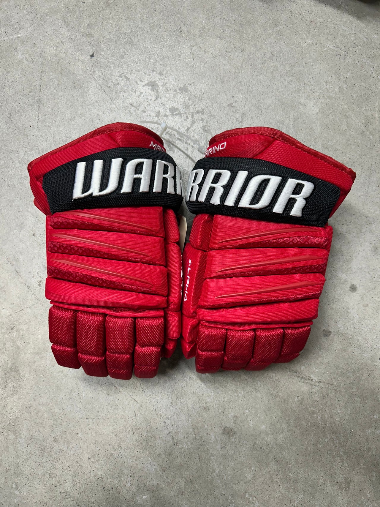 13” Warrior Alpha QX Pro Hockey Gloves (New) New Jersey Devils NHL Prostock