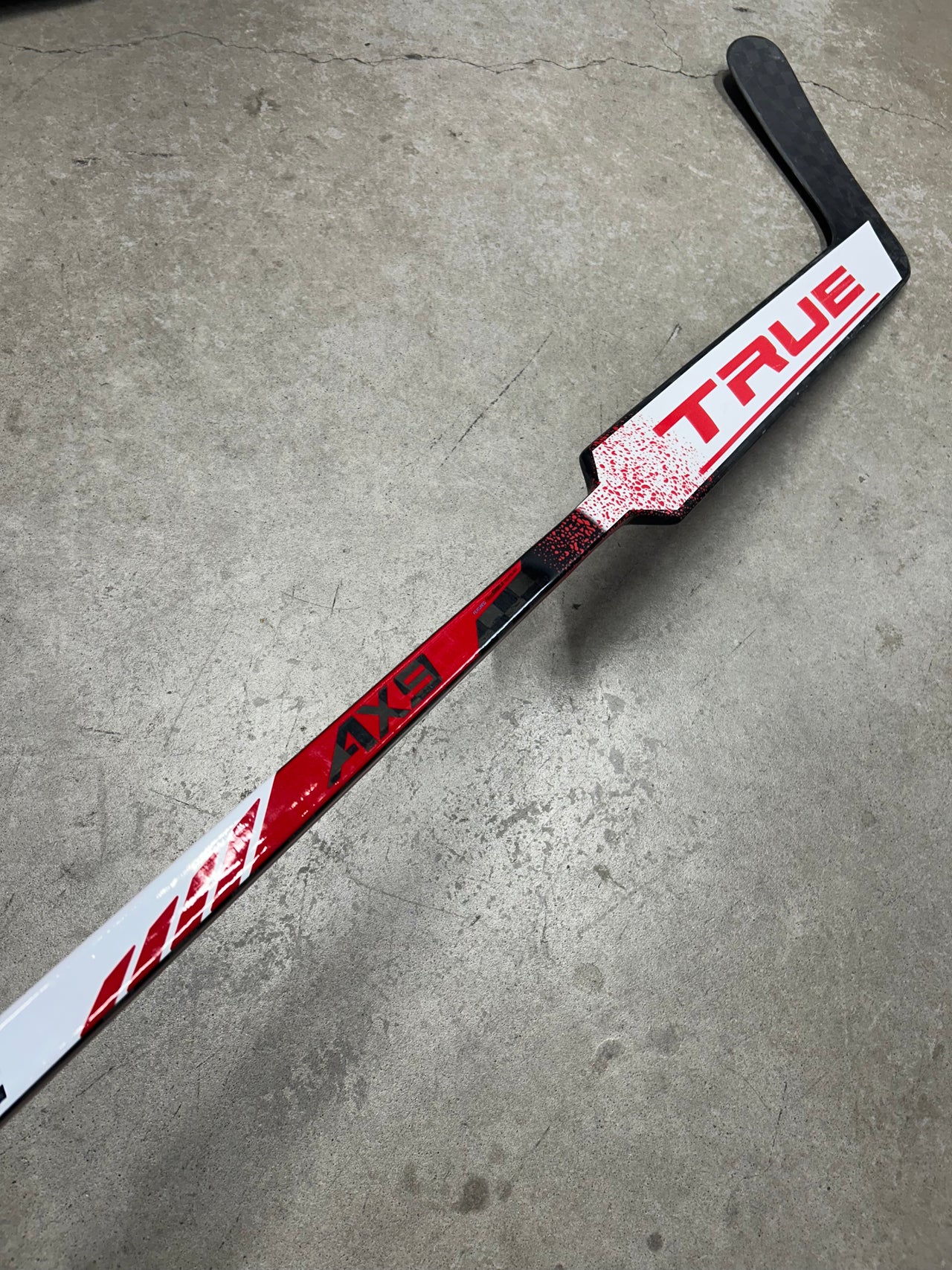 Left Hand 25” True AX9 Pro Stock Goalie Stick Red/White