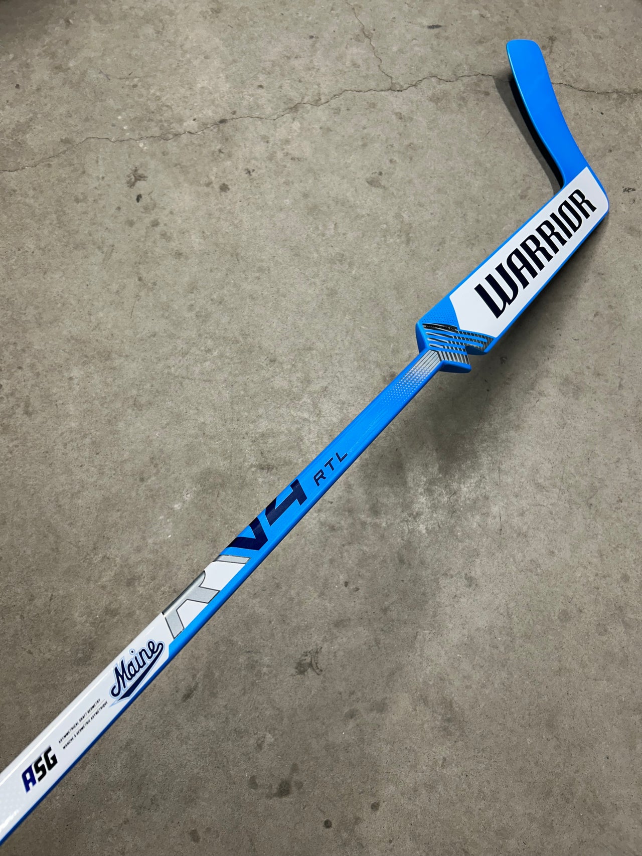Left Hand 24” Warrior RV4 Goalie Stick Albin Boija - Maine University Pro Goalie Stick New
