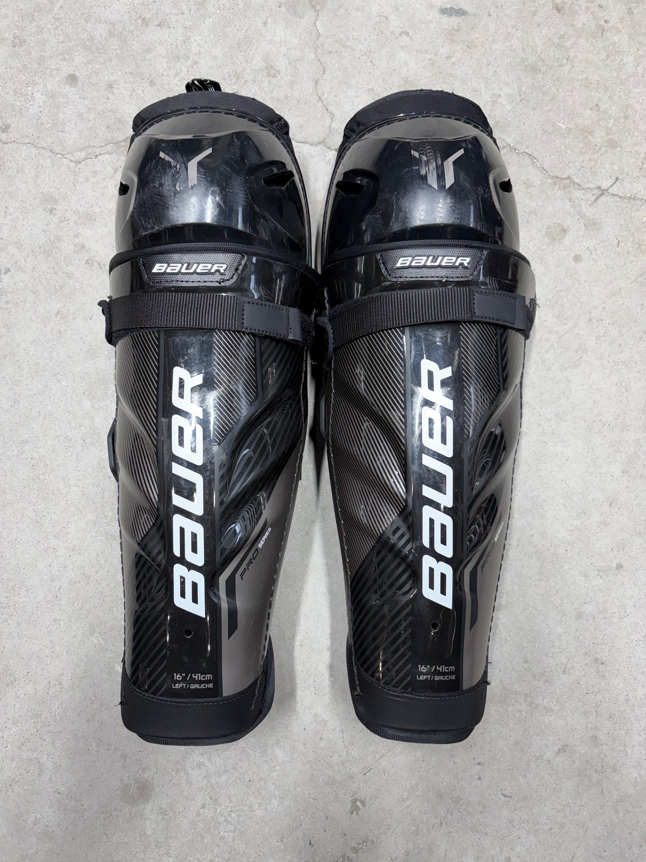 16” Senior Bauer Pro Series Shin Guards (Used) Pro Stock