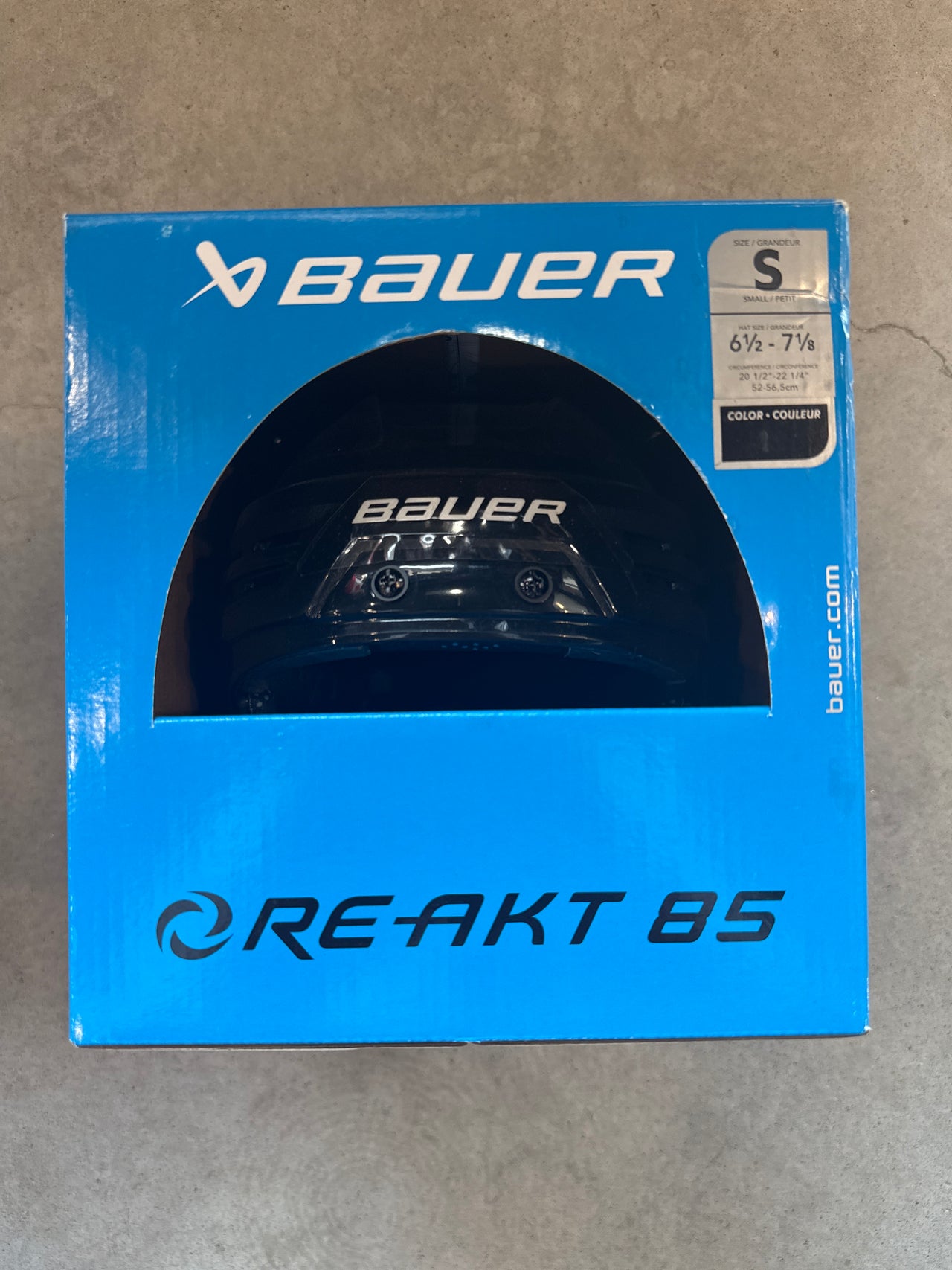 Small Bauer RE-AKT 85 Black Anaheim Ducks Helmet New