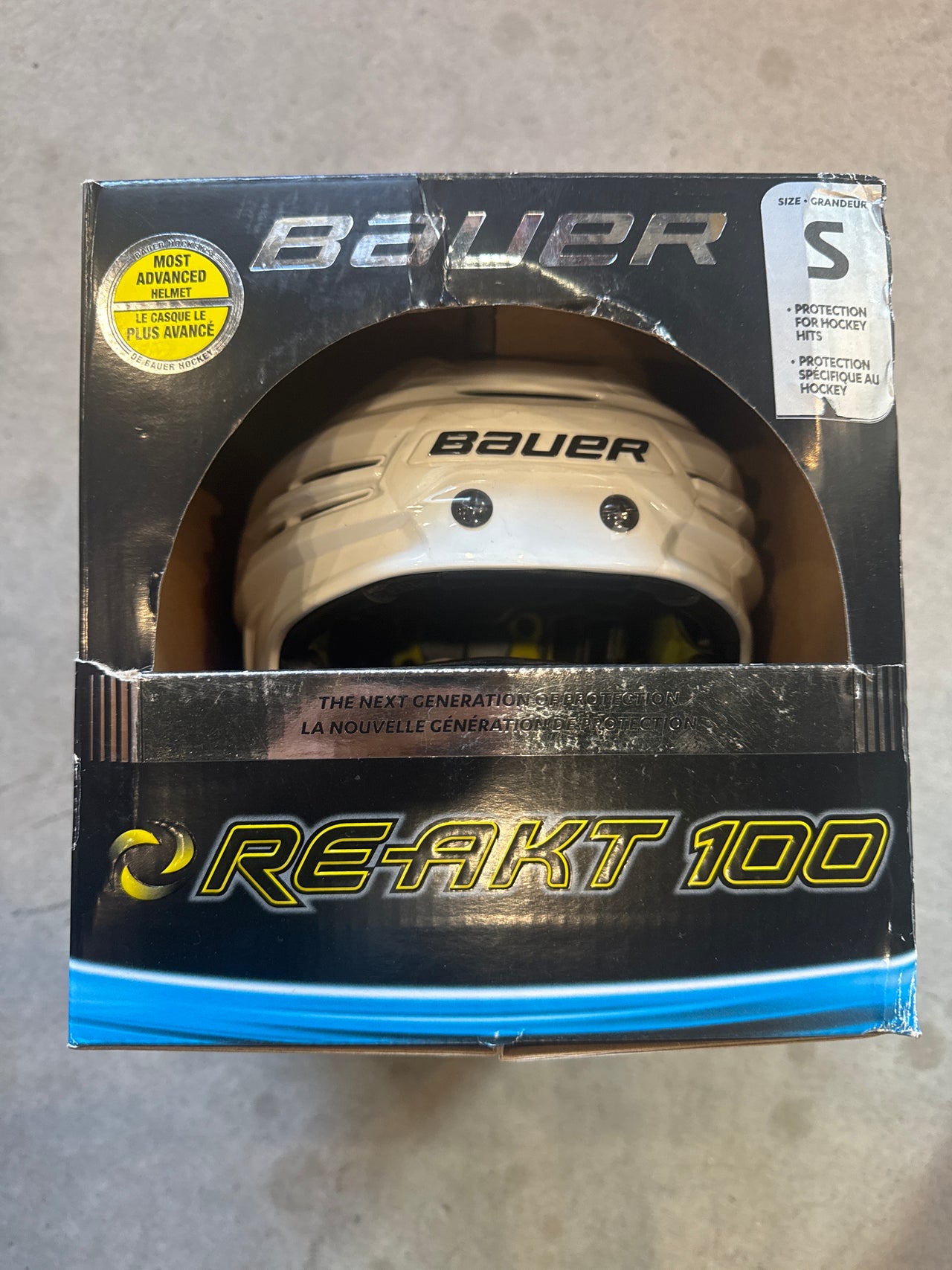 Small Bauer React 100 White Montreal Canadiens Helmet New