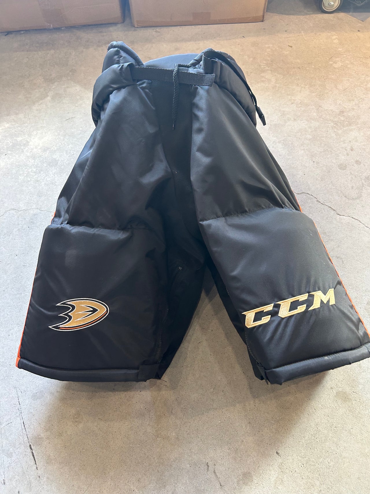 Large CCM HP70 Custom Pro Anaheim Ducks Hockey Pants New