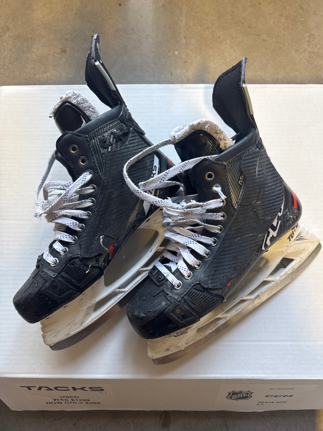 CCM ASV Pro Skate Used Size 9.5 Regular Width NHL Pro Stock