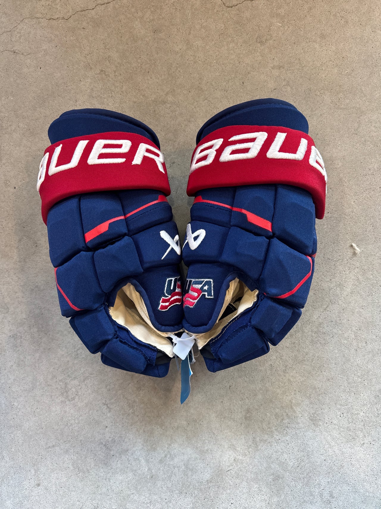 14” Bauer Supreme Mach Custom Pro Team USA Hockey Gloves New