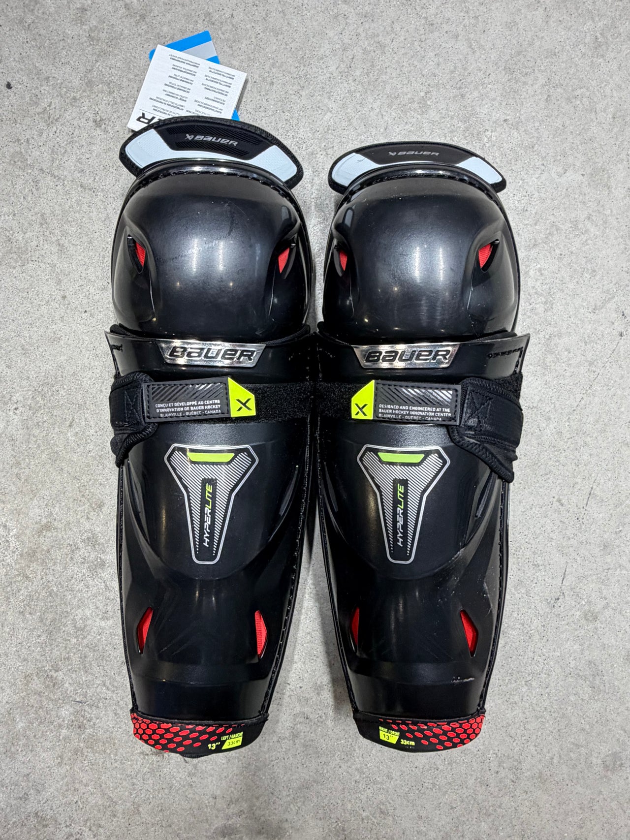 13” Intermediate Bauer Vapor Hyperlite Shin Guards (New) Pro Stock