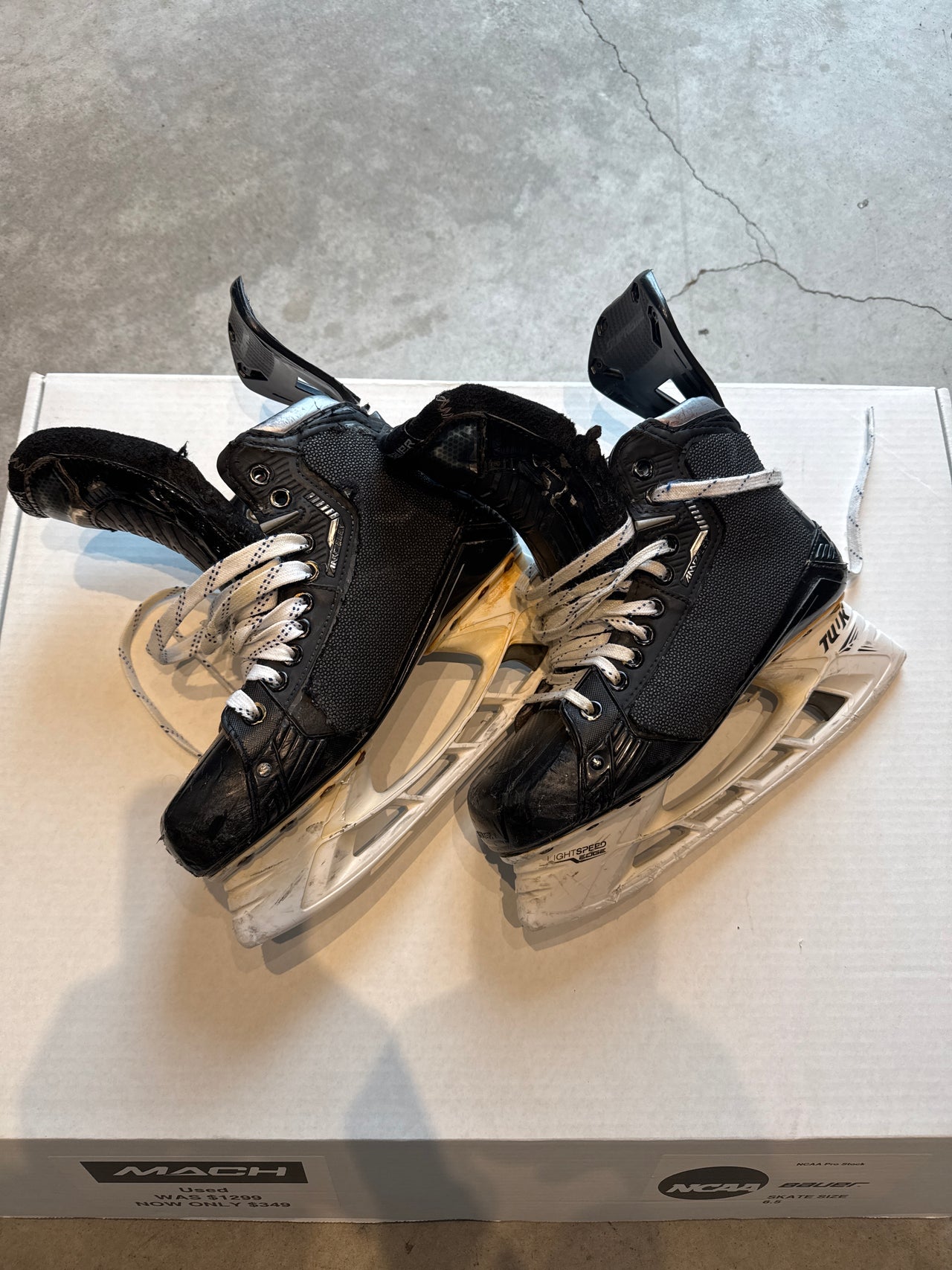 Bauer Mach Skate Used Size 6.5 Regular Width NHL Pro Stock