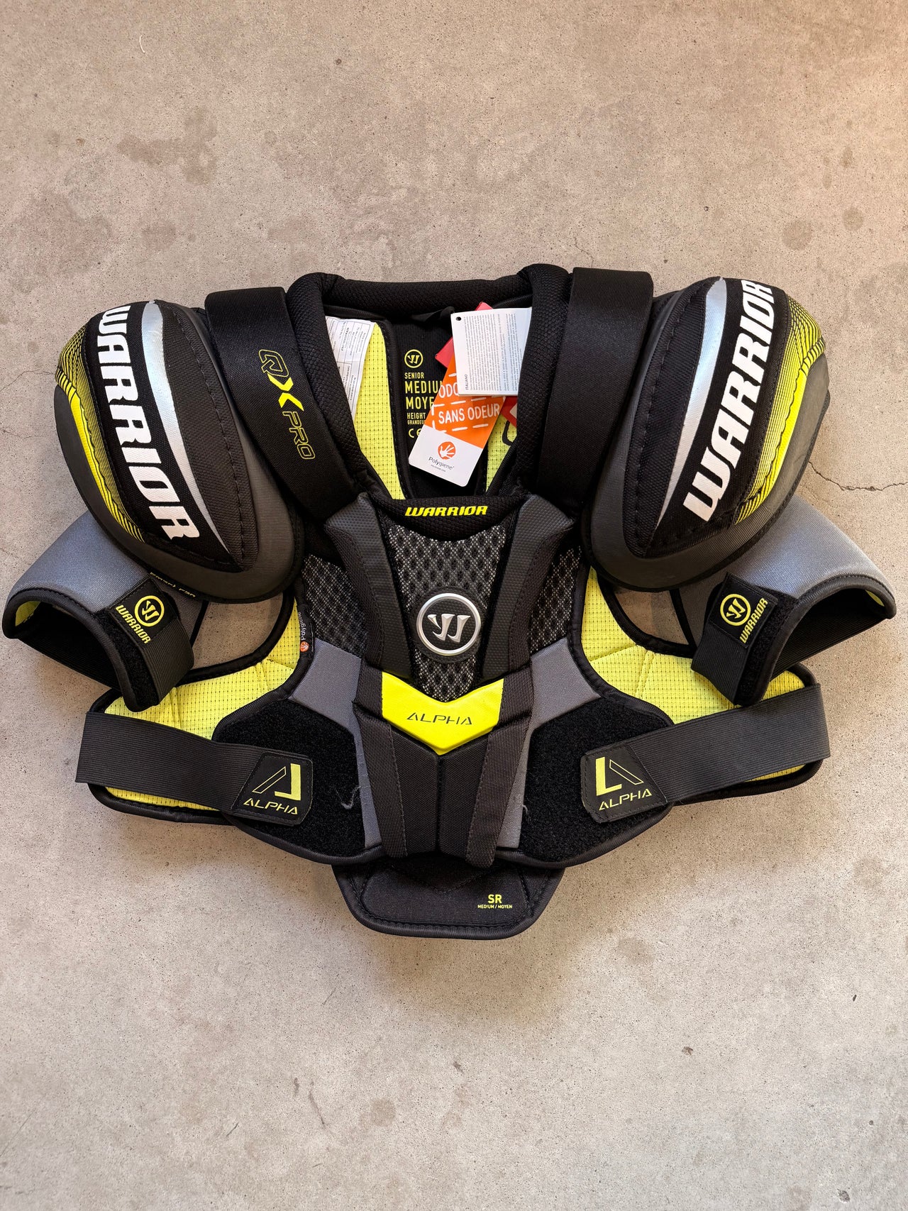 Warrior Alpha QX Pro Stock Shoulder Pads Sr Medium New