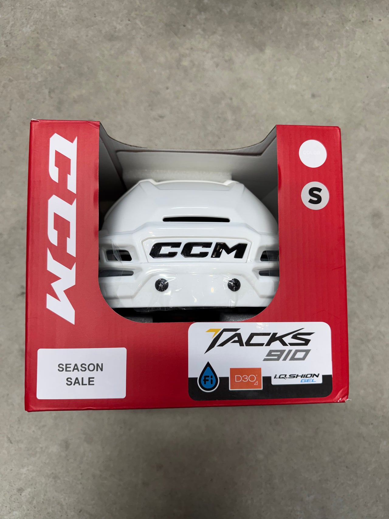Small CCM Tacks 910 White Toronto Maple Leafs Pro Stock Helmet New
