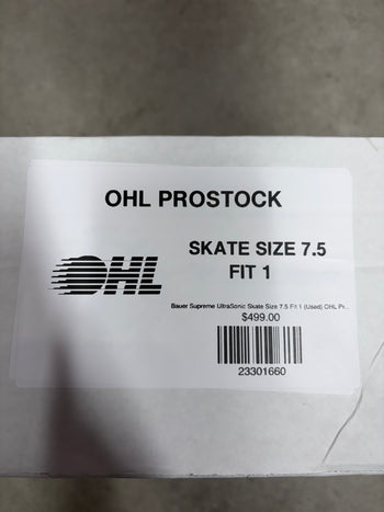Bauer Supreme UltraSonic Skate Size 7.5 Fit 1 (Used) OHL Pro Stock
