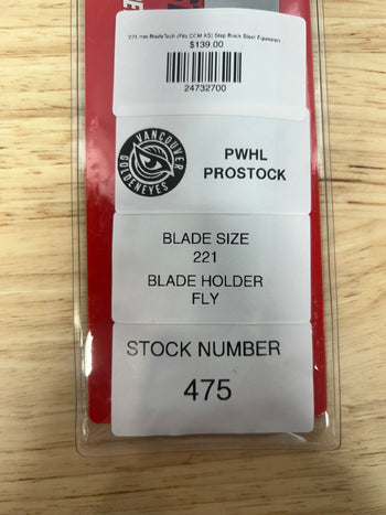 221 mm BladeTech (Fits CCM XS) Step Black Steel Equivalent PWHL Pro Stock