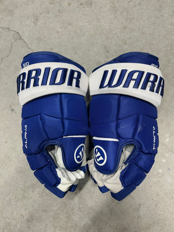 14” Warrior AX1 Pro Custom Hockey Gloves New NHL Toronto Maple Leafs