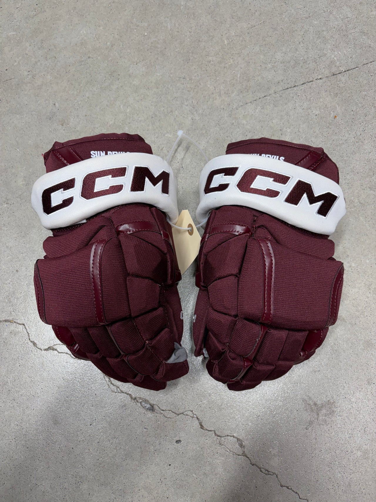 14” CCM HG12PP Arizona Sun Devils Hockey Gloves (New)