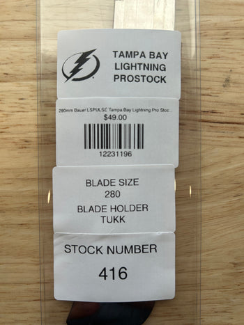 280mm Bauer LSPULSE Tampa Bay Lightning Pro Stock (Blade/Runner)