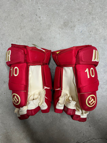 13” Warrior Alpha DX Pro Hockey Gloves (New) Denver Pioneers NCAA Prostock