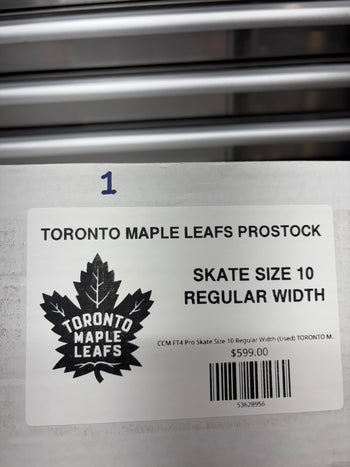 CCM FT4 Pro Skate Size 10 Regular Width (Used) TORONTO MAPLE LEAFS Pro Stock