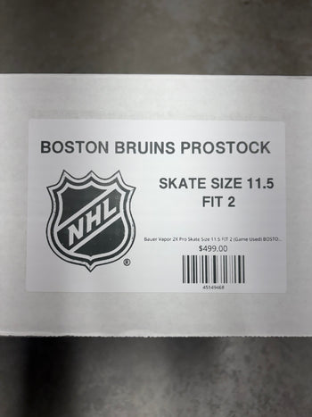 Bauer Vapor 2X Pro Skate Size 11.5 FIT 2 (Game Used) BOSTON BRUINS Pro Stock