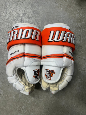 14” Warrior Covert Pro QRE Hockey Gloves (Used) NCAA Pro Stock
