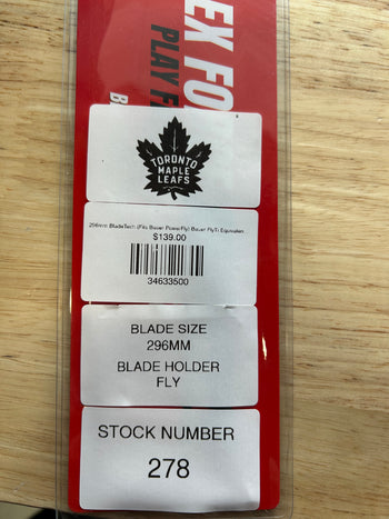 296mm BladeTech (Fits Bauer PowerFly) Bauer FlyTi Equivalent Toronto Maple Leaf Pro Stock
