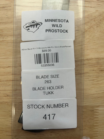263mm Bauer Pulse-TI Minnesota Wild Pro Stock (Blade/Runner)