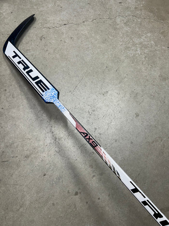 Left Hand 24” True AX9 Pro Stock Goalie Stick Blue/White