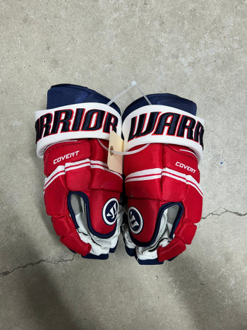 15” Warrior Covert Pro QRE Hockey Gloves (New) Montreal Canadiens NHL Pro Stock