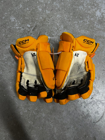 14” CCM HGPJSPP Arizona Sun Devils Hockey Gloves (Used) NCAA Prostock
