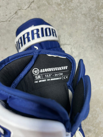 13.5” Warrior ALPHA X1 pro Pro Hockey Gloves (Used) Pro Stock