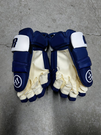 14” Warrior Covert Pro QRE Hockey Gloves (New) Toronto Maple Leafs NHL Pro Stock