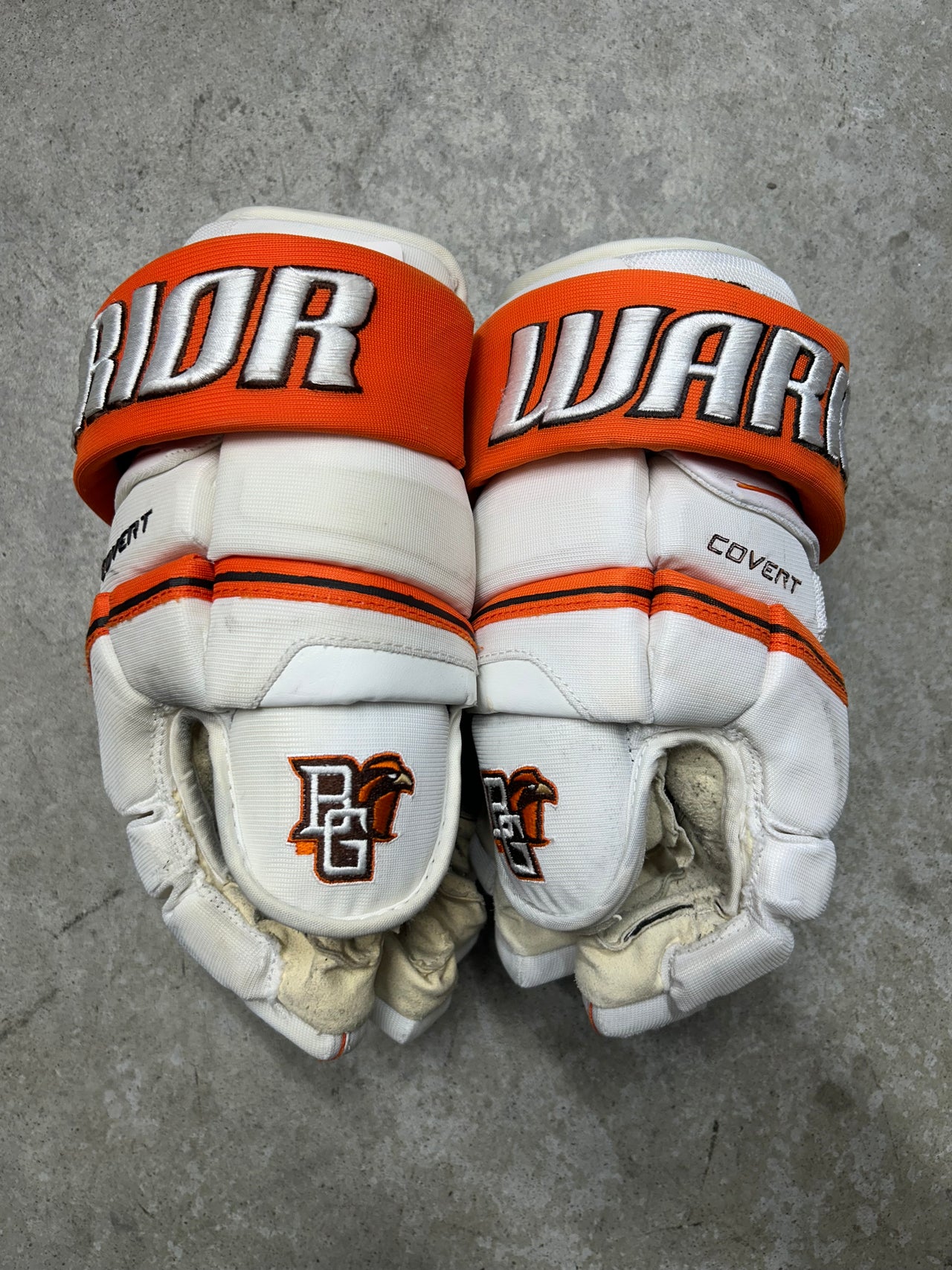 14” Warrior Covert Pro QRE Hockey Gloves (Used) NCAA Pro Stock